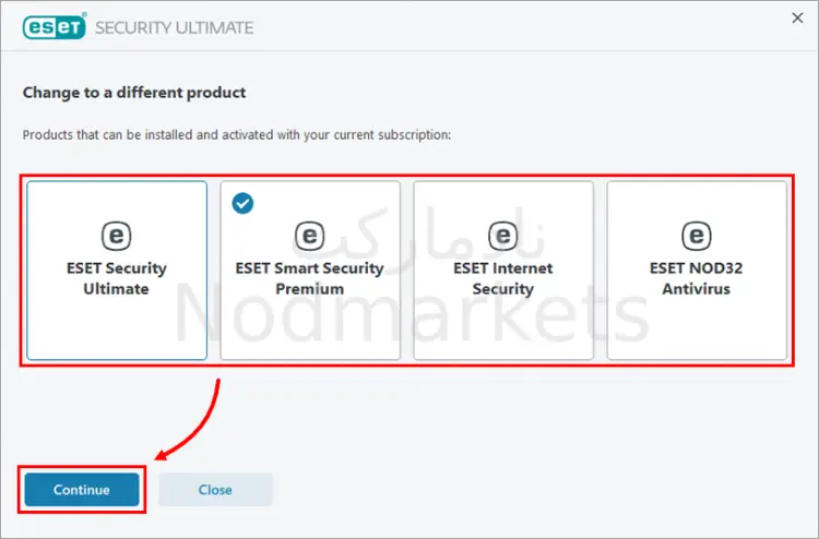 تغییر نسخه آنتی ویروس Eset در زمان نصب تغییر نسخه آنتی ویروس Eset در زمان نصب