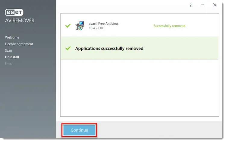 حذف کامل آنتی ویروس با ESET AV Remover