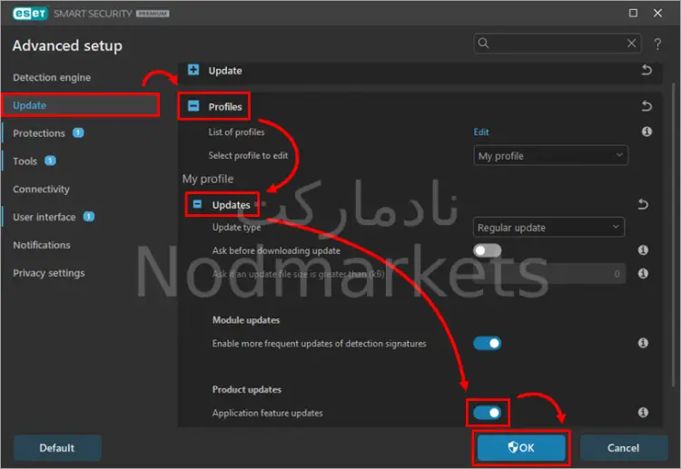 فعال کردن بروزرسانی خودکار در Eset فعال کردن بروزرسانی خودکار در Eset