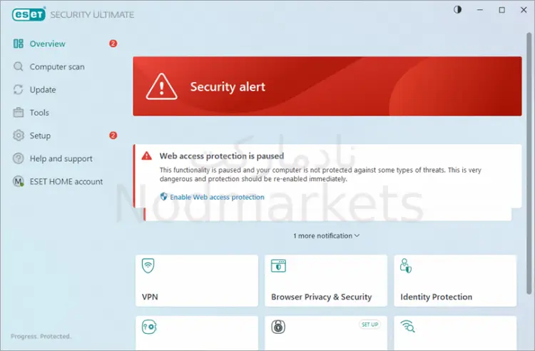 رفع قرمز شدن Eset