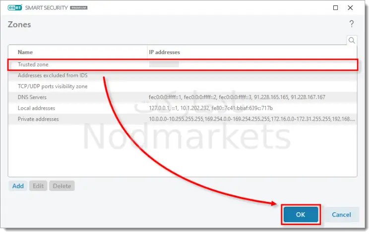 نحوه اضافه کردن IP به Trusted zone در آنتی ویروس ESET