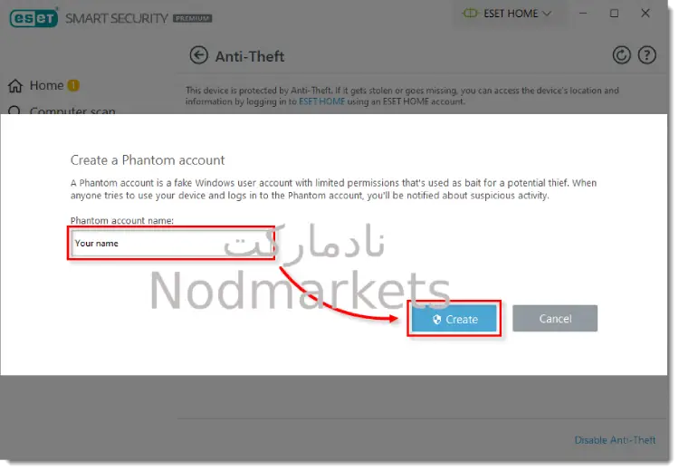 نحوه تنظیم ضد سرقت را در Eset نحوه تنظیم ضد سرقت را در Eset