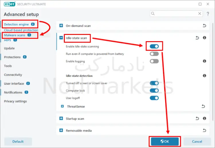 انجام اسکن پیشرفته Eset انجام اسکن پیشرفته Eset