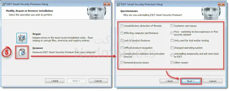 حذف آنتی ویروس Eset حذف آنتی ویروس Eset