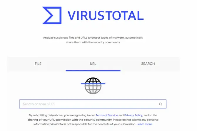 سایت VirusTotal سایت VirusTotal