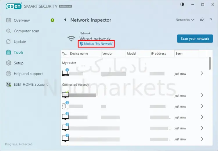 تگ "Mark as My Network" در Network Inspector چیست؟