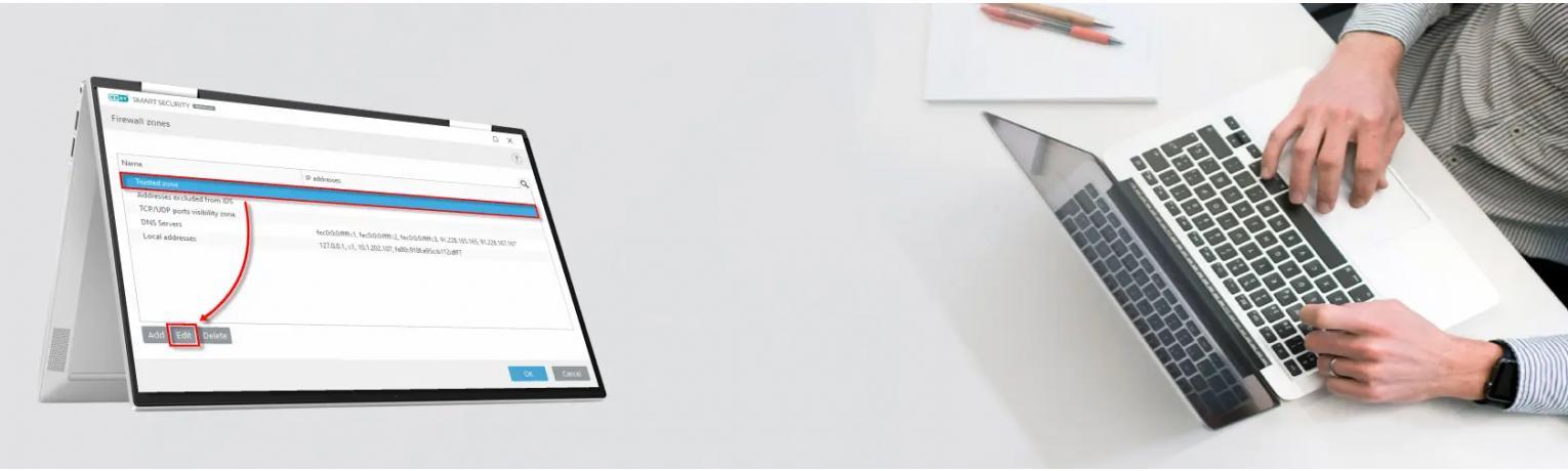 اضافه کردن IP  به Trusted zone در آنتی ویروس ESET 